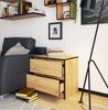 Home Collective Kommode 60 cm breit Holz Highboard Sideboard für Flur Schlafzimmer Wohnzimmer (Kommode Schlafzimmer Kommode mit Schubladen Holz Schrank), Kinderzimmer Organizer, 55 cm hoch mit 2 Schubladen Eiche Bild 2