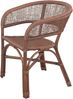 Schöner Rattansessel, Rattanstuhl handgeflochten, braun Bild 4