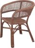 Schöner Rattansessel, Rattanstuhl handgeflochten, braun Bild 1