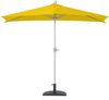 Sonnenschirm halbrund Parla, Halbschirm Balkonschirm, UV 50+ Polyester/Alu 3kg ~ 270cm gelb mit Ständer Bild 3