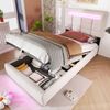 Polsterbett 90x200 cm mit LED, USB-Anschluss und hydraulischem Bettkasten, ohne Matratze Bild 2