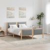 vidaXL Bettrahmen mit Kopfteil Hellgrau 140 x 190 cm Stoff 878334 Bild 1