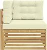 vidaXL Outdoor Ecksofa Massivholz Akazie Weiß 901572 Bild 4