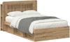 vidaXL Bettgestell mit Stauraum Artisan-Eiche 120 x 190 cm 3433462 Bild 2