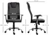 Bürostuhl 73 x 66 x 108-118 cm aus Kunstleder und Mesh, höhenverstellbar, Schwarz, 1 Stück Bild 2