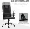 Bürostuhl 73 x 66 x 108-118 cm aus Kunstleder und Mesh, höhenverstellbar, Schwarz, 1 Stück Bild 3