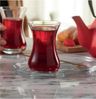 Pasabahce 4er set 2x Teeglas + 2x UntertasseTeeglas 125ml transparent Bild 3