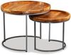 vidaXL Beistelltisch-Set 2 Stk. Mangoholz Massiv 244585 Bild 5