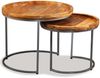 vidaXL Beistelltisch-Set 2 Stk. Mangoholz Massiv 244585 Bild 2