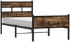 vidaXL Bettgestell ohne Matratze Räuchereiche 100x200 cm Holzwerkstoff 4017231 Bild 2