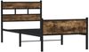vidaXL Bettgestell ohne Matratze Räuchereiche 100x200 cm Holzwerkstoff 4017231 Bild 3