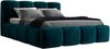 Polsterbett DONA 180x200 ohne Matratze mit Bettkasten und Lattenrost. Farbe: Pfau 36 Bild 4