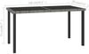 vidaXL Garten-Esstisch Grau 140x70x73 cm Poly Rattan 315118 Bild 5
