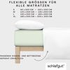 Schlafgut 'Casual' Spannbettlaken, für Matratzen bis 25 cm Höhe, 100% Bio-Baumwolle, Green Light, S 90x190 cm - 100x200 cm Bild 3