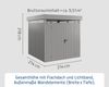 Hörmann EcoStar Euroline Gerätehaus Flachdach mit Lichtband 214 x 214 Graualuminium 2-flg Bild 3