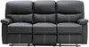 Vente-unique - CANBY Sofa Kunstleder Schwarz - B 90 cm x H 95 cm x L 183 cm Bild 3
