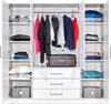 Masseno Drehtürenschrank ELISE 196 cm Kleiderschrank mit Spiegel 4 Türen und 3 Schubladen Weiß Bild 3