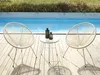 Vente-unique - ALIOS Gartensitzgruppe Harz Weiß - B 82 cm x H 83,5 cm x L 72 cm Bild 2