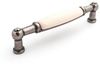 SO-TECH® Möbelgriff Porzellangriff Landhaus BA 96 mm Altsilber / Cremefarbig, Griff Schrankgriff Schubladengriff - incl. Schrauben Bild 4