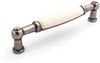 SO-TECH® Möbelgriff Porzellangriff Landhaus BA 96 mm Altsilber / Cremefarbig, Griff Schrankgriff Schubladengriff - incl. Schrauben Bild 5