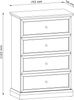 AX LIVING Kommode Schmal Levantos K4S – 75,5 cm, Schwarz Grafit Bild 2