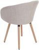 Esszimmerstuhl Malmö T633, Stuhl Küchenstuhl, Retro 50er Jahre Design ~ Textil, creme/grau Bild 3