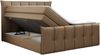 Boxspringbett KING DE LUX - 7-Zonen Matratze - PREMIUM-11-KING - 200x200cm - Braun Kunstleder - H4 Bild 4