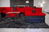 Stoff Wohnlandschaft Brianza – Komfort & Stil - Mikrofaserstoff - Rot-Schwarz - Links Bild 4
