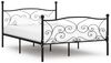 vidaXL Bettgestell mit Lattenrost Schwarz Metall 140 × 200 cm 284457 Bild 5