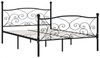 vidaXL Bettgestell mit Lattenrost Schwarz Metall 140 × 200 cm 284457 Bild 2