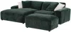 Vente-unique - TIRONO Sofa SamtStoff Grün - B 66 cm161 cm x H 46 cm80 cm x L 99 cm254 cm Bild 2