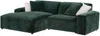 Vente-unique - TIRONO Sofa SamtStoff Grün - B 66 cm161 cm x H 46 cm80 cm x L 99 cm254 cm Bild 3