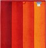 Handtücher Duschtücher - Farbverlauf Design - aus Bio Baumwolle Handtuch Colori, 70x140 cm,rot Bild 4