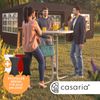 CASARIA® Stehtisch klappbar mit Husse 80cm Rund Bistrotisch Schwarz Bild 5