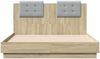 vidaXL Bettgestell mit Kopfteil Sonoma-Eiche 120x190 cm Holzwerkstoff 3209963 Bild 4