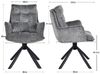 Duhome Esszimmerstuhl (8610A), 360° drehbar, Automatische Rückstellfunktion, Chenille-Stoff Bild 2