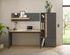Schreibtisch Center in grau matt und Eiche Wotan 143 x 62 cm Bild 5