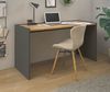 Schreibtisch Center in grau matt und Eiche Wotan 143 x 62 cm Bild 2