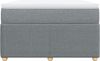 vidaXL Boxspringbett mit Matratze Hellgrau 120x200 cm Stoff 3285560 Bild 4
