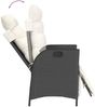 vidaXL 9-tlg. Garten-Essgruppe mit Kissen Schwarz Poly Rattan 3213337 Bild 5