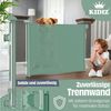 KIDIZ® Treppenschutzgitter Türschutzgitter ausziehbar bis 140/180cm | kindersicheres Treppengitter für Babys & Haustiere | Schutzgitter Treppen & Türen Absperrgitter inkl. Bodenanker & Montagezubehör Dunkelgrün, 0-140cm Bild 4