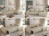 Ecksofa mit Schlaffunktion, Bettkasten und losen Kissen für das Wohnzimmer - TRENTINO - Beige Velvet - rechts Bild 2