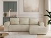 Ecksofa mit Schlaffunktion, Bettkasten und losen Kissen für das Wohnzimmer - TRENTINO - Beige Velvet - rechts Bild 3
