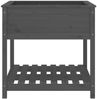 vidaXL Pflanzkübel mit Ablage Grau 82,5x82,5x81 cm Massivholz Kiefer 823796 Bild 5