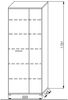 Schuhschrank >Balu< in Betonoptik Lichtgrau Weiß - 68,9x179,1x34,8cm (BxHxT) Bild 4