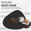 SÄNGER organische Tischsets & Untersetzer aus Kunstleder 12 teilig für 6 Personen, Schwarz + Creme Bild 5