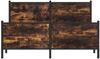 vidaXL Metallbett ohne Matratze Räuchereiche 140x190 cm 3301351 Bild 5