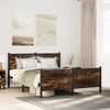 vidaXL Metallbett ohne Matratze Räuchereiche 140x190 cm 3301351 Bild 1