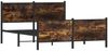 vidaXL Metallbett ohne Matratze Räuchereiche 140x190 cm 3301351 Bild 4