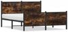 vidaXL Metallbett ohne Matratze Räuchereiche 140x190 cm 3301351 Bild 2